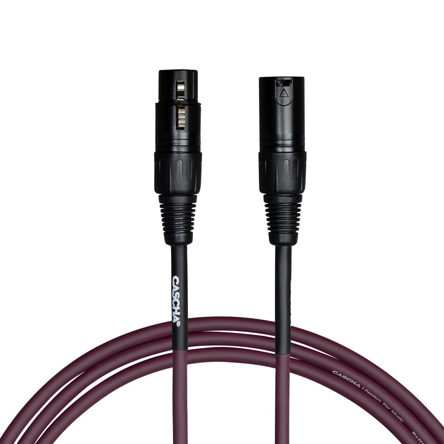 Кабел Cascha Standard Line CCS-M1PU2, Лилав, XLR-F / XLR-M, 2m