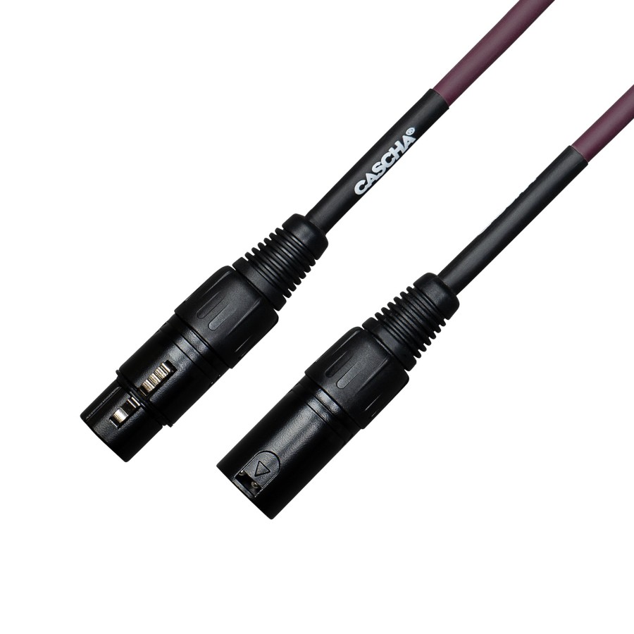 Кабел Cascha Standard Line CCS-M1PU2, Лилав, XLR-F / XLR-M, 2m