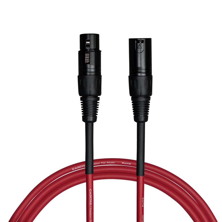 Кабел Cascha Standard Line CCS-M1RD2, Червен, XLR-F / XLR-M, 2m