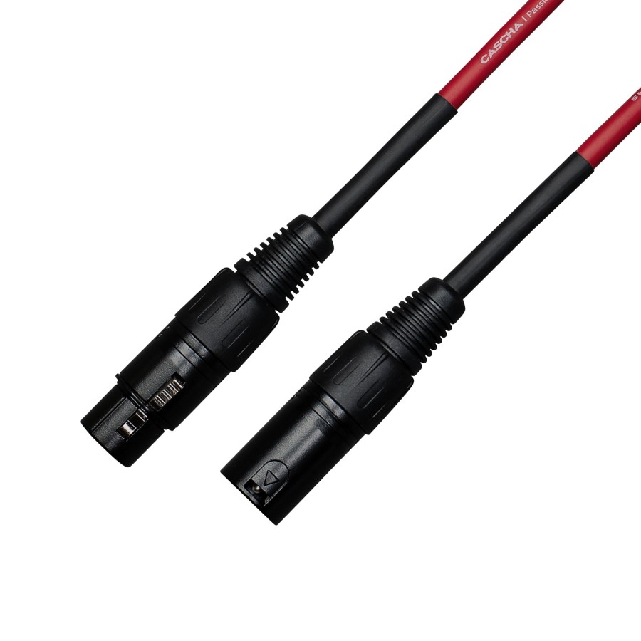 Кабел Cascha Standard Line CCS-M1RD2, Червен, XLR-F / XLR-M, 2m