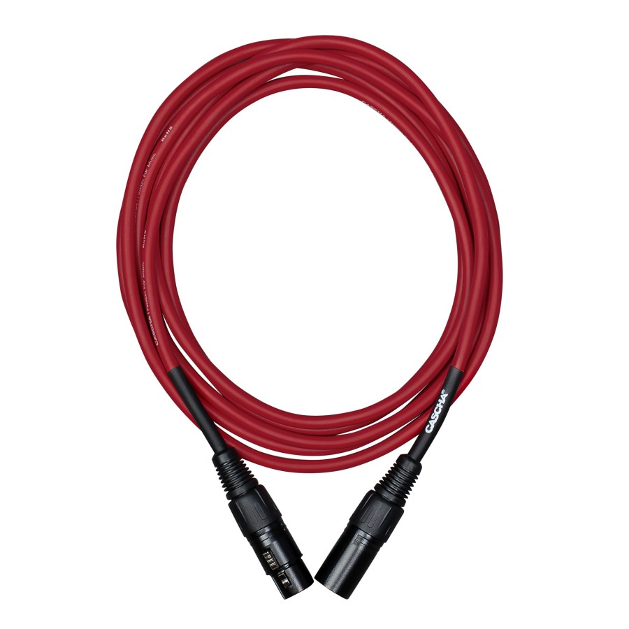 Кабел Cascha Standard Line CCS-M1RD2, Червен, XLR-F / XLR-M, 2m