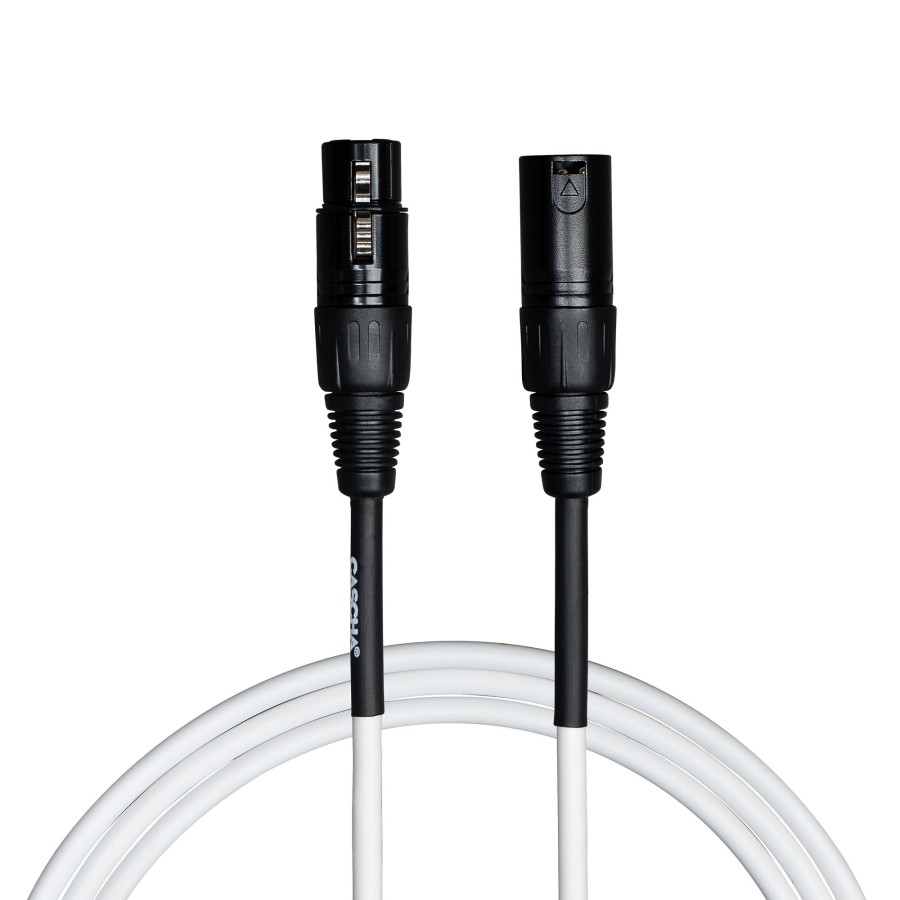 Кабел Cascha Standard Line CCS-M1WH2, Бял, XLR-F / XLR-M, 2m