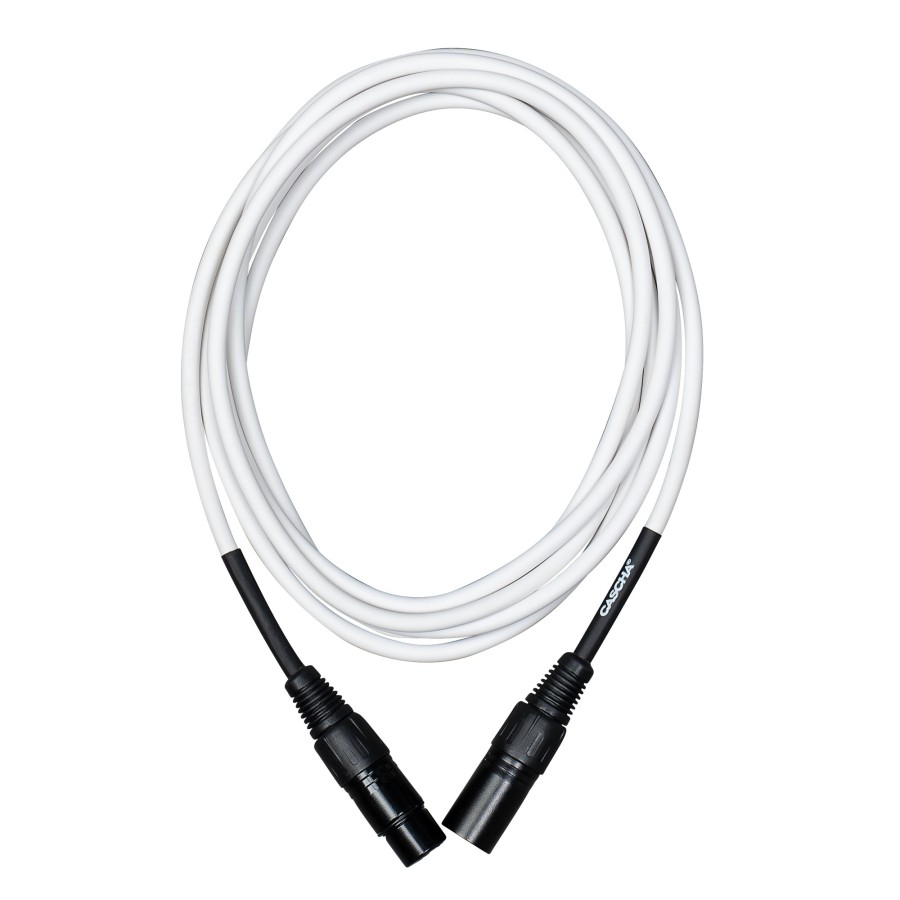 Кабел Cascha Standard Line CCS-M1WH2, Бял, XLR-F / XLR-M, 2m