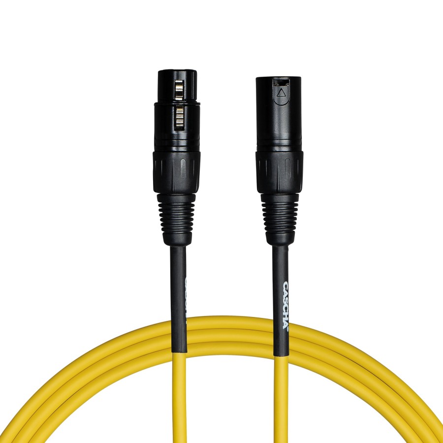 Кабел Cascha Standard Line CCS-M1YL2, Жълт, XLR-F / XLR-M, 2m