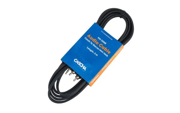 Аудио кабел Cascha HH 2098, 2xRCA/3.5mm,3m