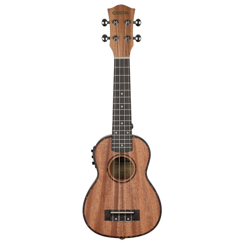 Сопрано укулеле Cascha HH 2026E, Premium Mahogany, С вградена електроника