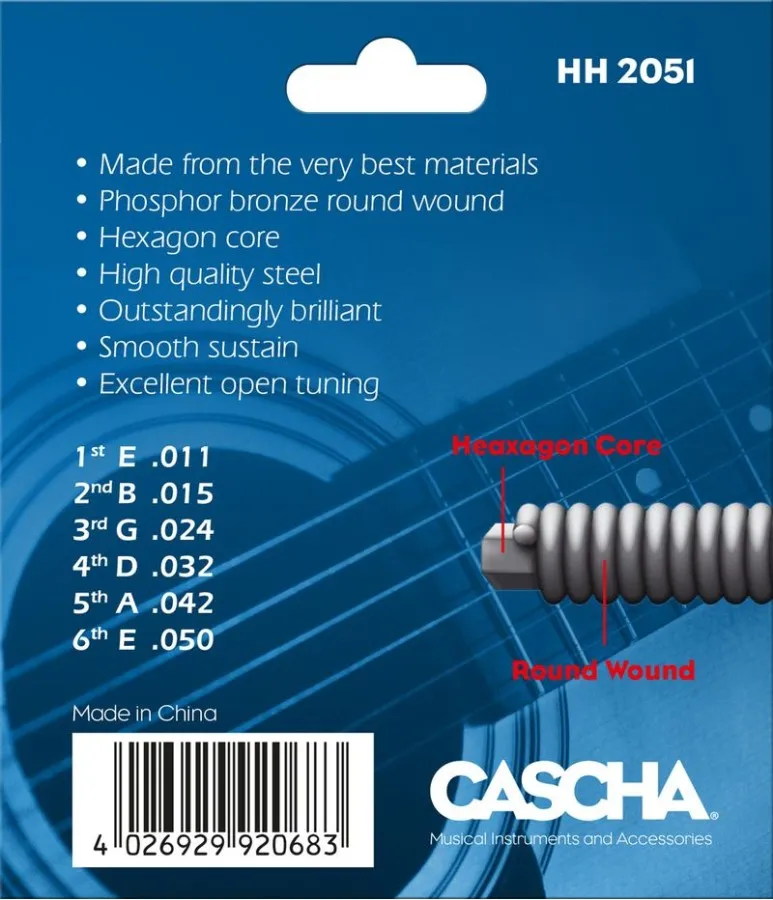Струни за акустична китара Cascha HH 2051, 11-50