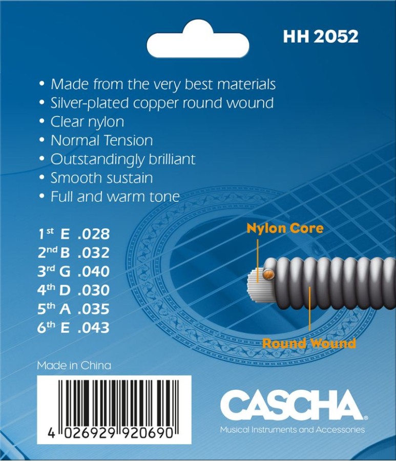 Струни за класическа китара Cascha HH 2052, Нормално напрежение