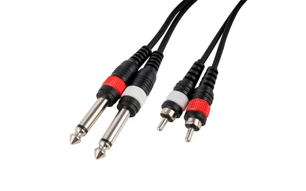 Aудио кабел Cascha HH 2094, RCA/2x 6.3mm, 1m
