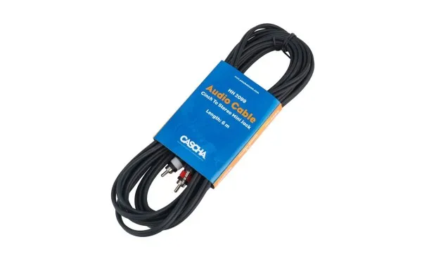 Аудио кабел Cascha HH 2099, 2xRCA/3.5mm,6m