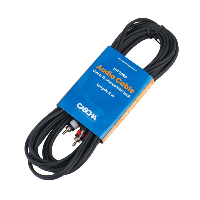 Аудио кабел Cascha HH 2099, 2xRCA/3.5mm,6m