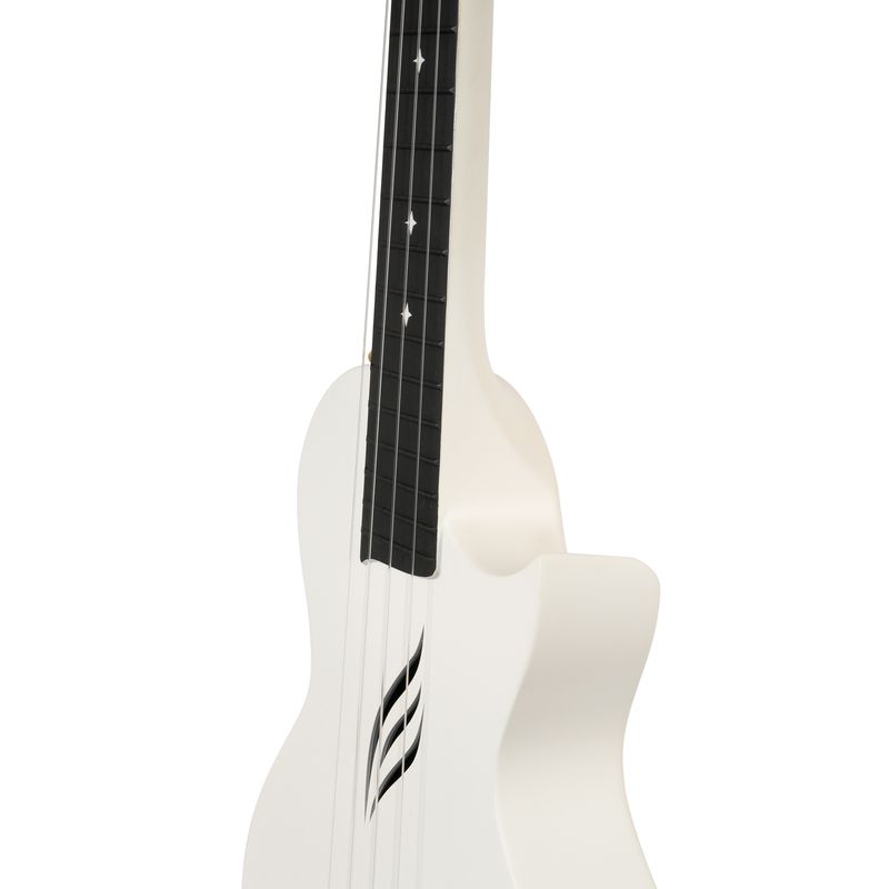 Концертно укулеле Cascha HH 2086, Карбон, Бяло