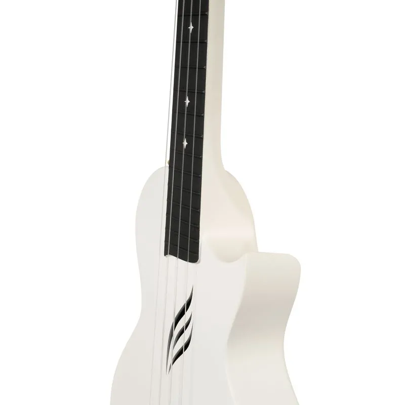 Концертно укулеле Cascha HH 2086, Карбон, Бяло