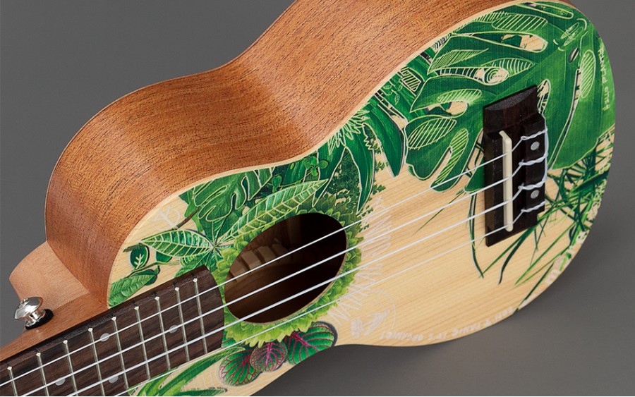 Сопрано укулеле Cascha HH 2602, Art Series, Leafy