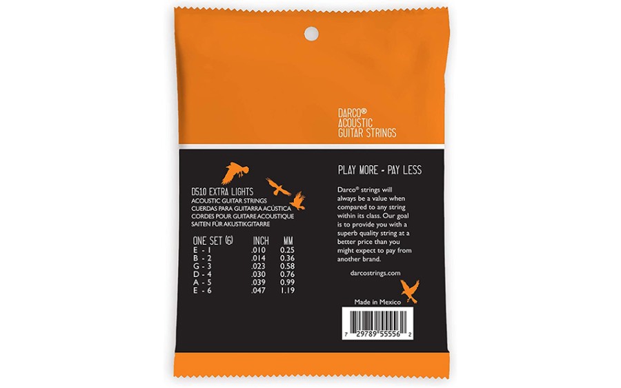 Darco D510, Струни за акустична китара 10-47