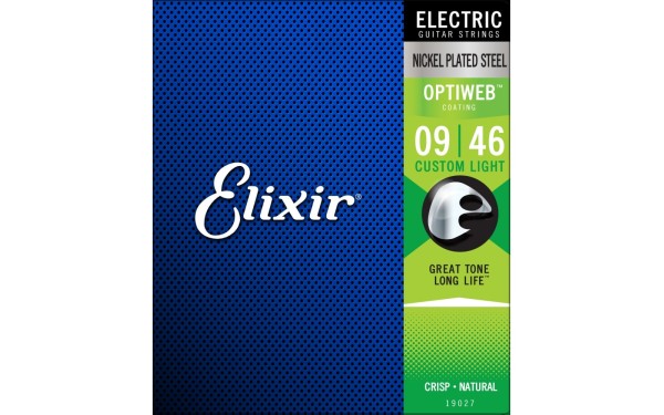 Elixir 19027 OPTIWEB Light, Струни за електрическа китара 09-46