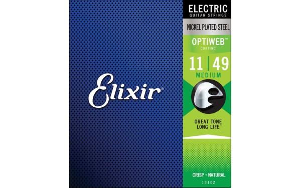 Elixir 19102 OPTIWEB Medium, Струни за електрическа китара 11-49
