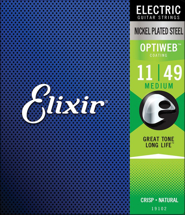 Elixir 19102 OPTIWEB Medium, Струни за електрическа китара 11-49