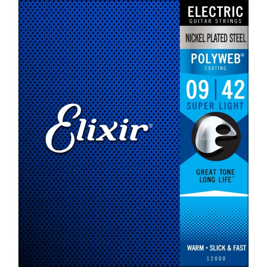 Elixir 12000 POLYWEB Super Light, Струни за електрическа китара 09-42