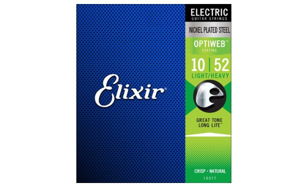 Elixir 19077 OPTIWEB Light/Heavy, Струни за електрическа китара 10-52