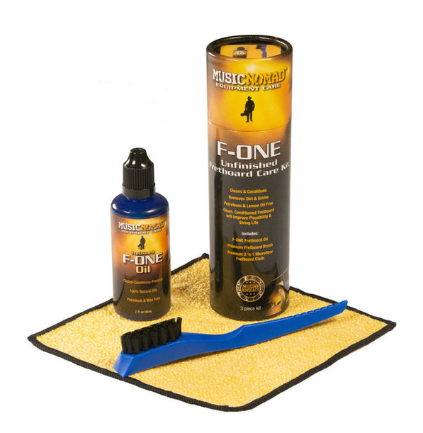 Music Nomad F-ONE Unfinished Fretboard Care Kit - Oil, Cloth, Brush