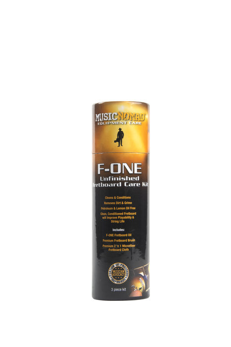 Music Nomad F-ONE Unfinished Fretboard Care Kit - Oil, Cloth, Brush