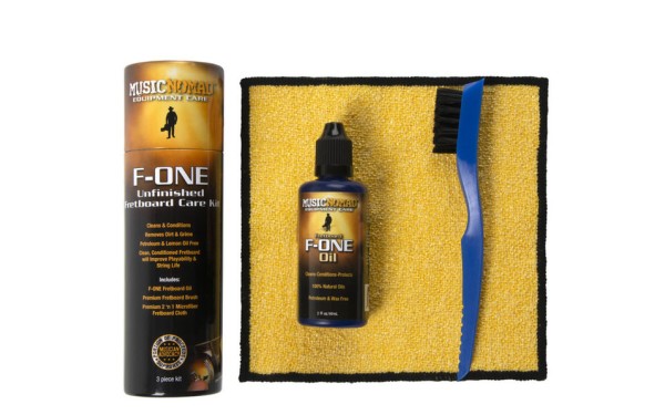 Music Nomad F-ONE Unfinished Fretboard Care Kit - Oil, Cloth, Brush