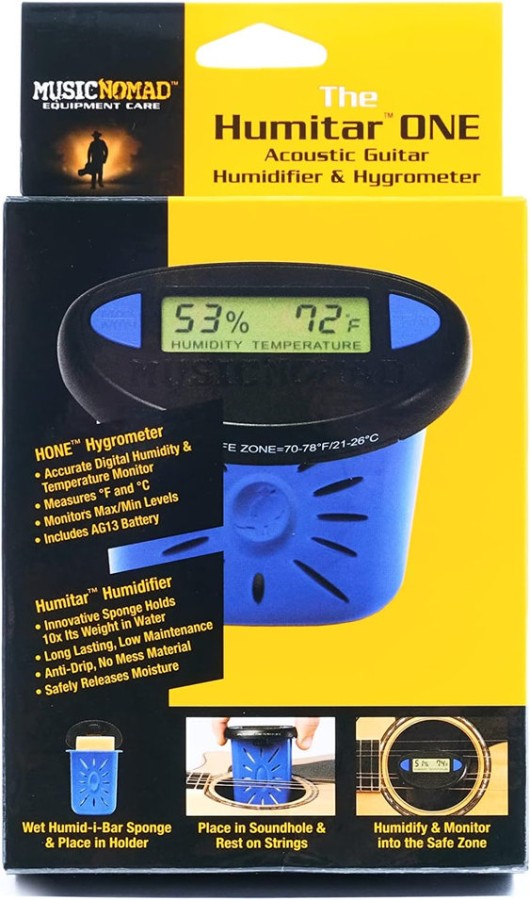 Music Nomad The Humitar ONE - Acoustic Guitar Humidifier & Hygrometer