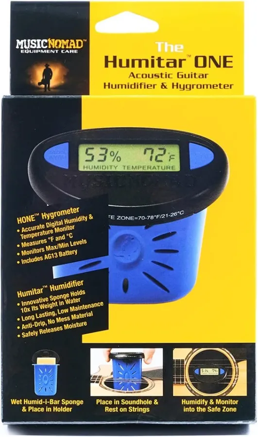 Music Nomad The Humitar ONE - Acoustic Guitar Humidifier & Hygrometer