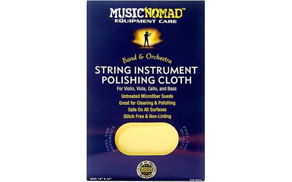 Music Nomad String Instrument Microfiber Polishing Cloth for Violin, Viola, Cello, and Bass