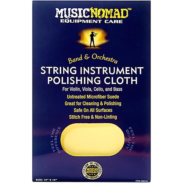 Music Nomad String Instrument Microfiber Polishing Cloth for Violin, Viola, Cello, and Bass