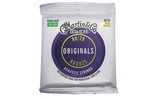 Martin M170 Originals, Струни за акустична китара 10-47