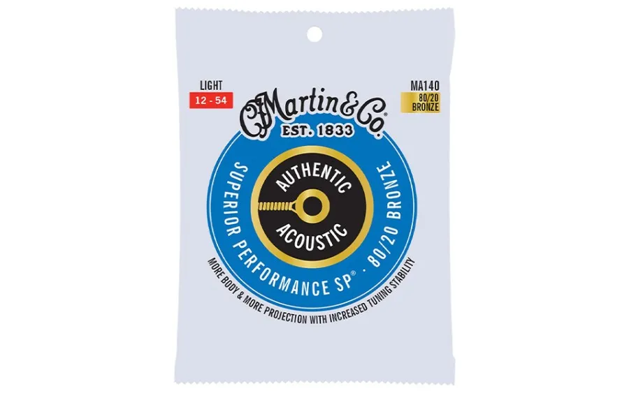 Martin MA140 Authentic, Струни за акустична китара 12-54