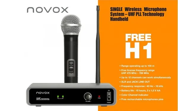 Безжичен микрофон Novox FREE H1