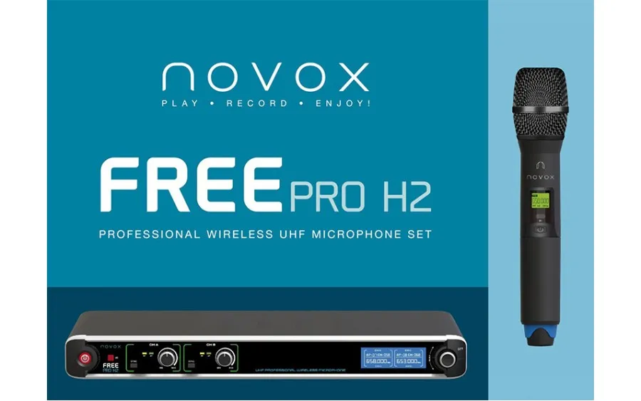 Безжичен микрофон Novox FREE PRO H2, Двоен