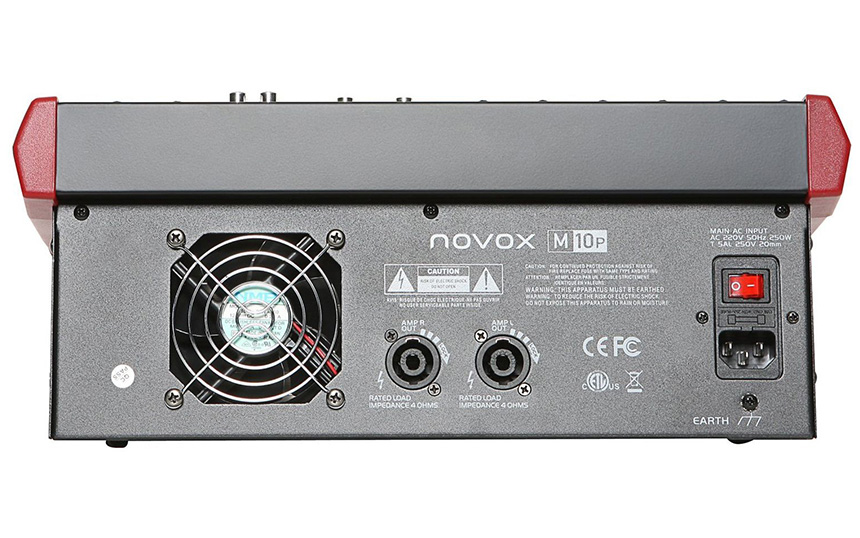 Аудио миксер с вграден усилвател Novox M10P, 2x300W, 8 канала, Вградени ефекти, Bluetooth/MP3