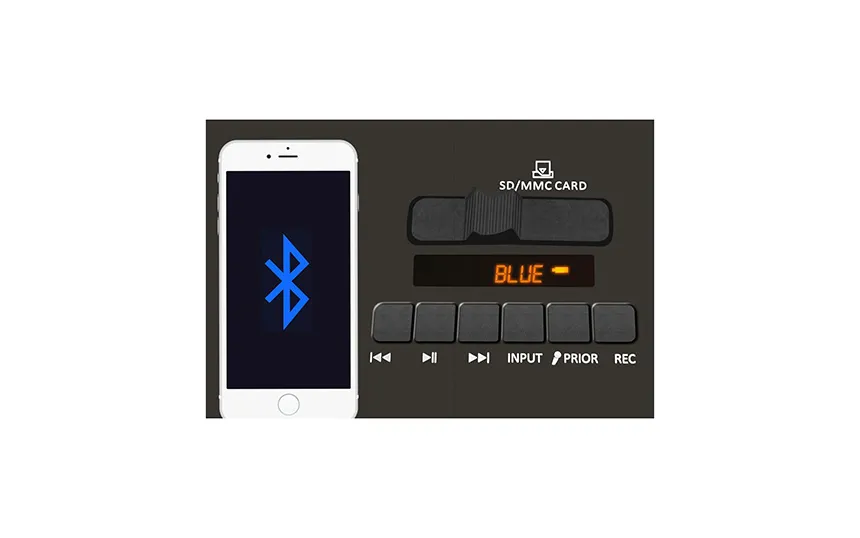 Активна караоке тонколона Novox Mobilite Blue, 6.5", 60W, Синя/Черна