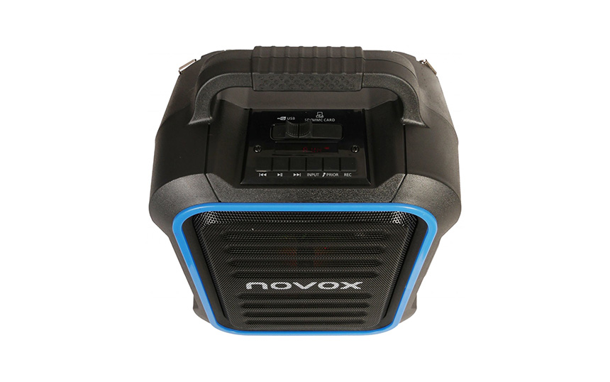 Активна караоке тонколона Novox Mobilite Blue, 6.5", 60W, Синя/Черна