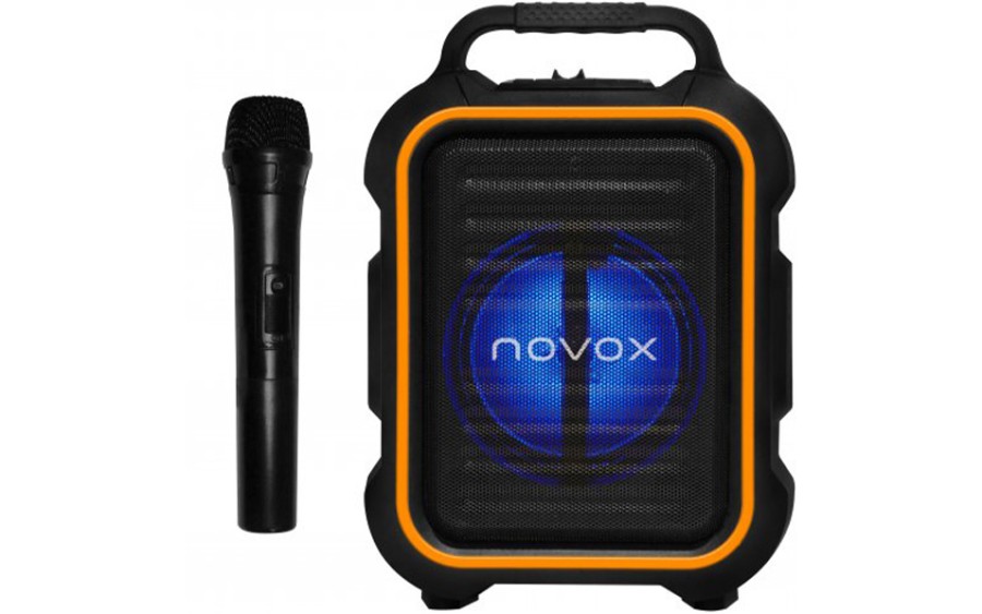 Активна караоке тонколона Novox Mobilite Orange, 6.5", 60W, Оранжева/Черна