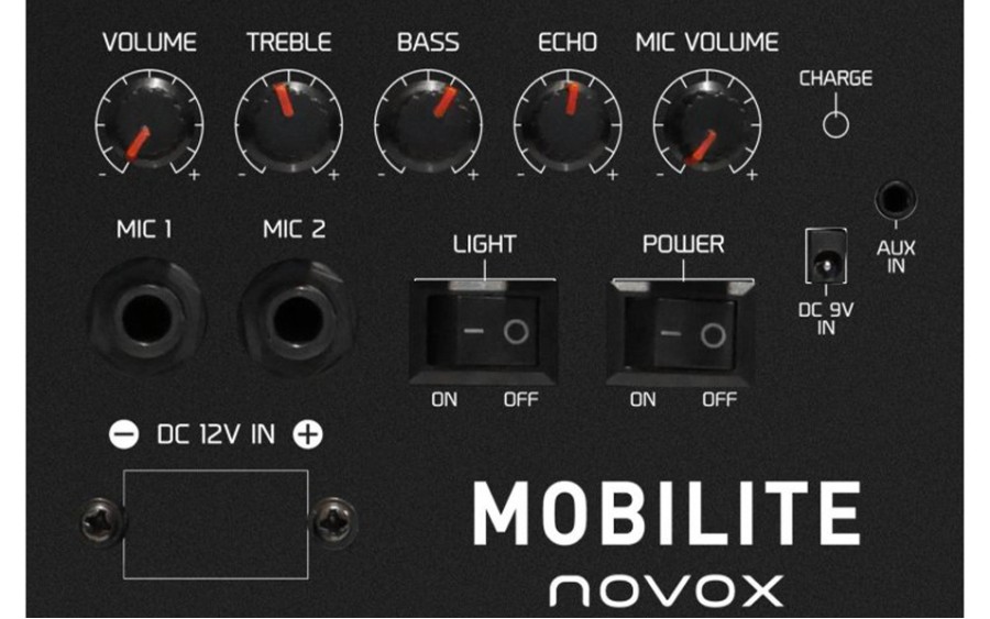Активна караоке тонколона Novox Mobilite Orange, 6.5", 60W, Оранжева/Черна