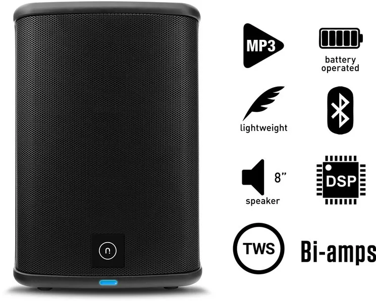 Novox Mobivox Lite, Активна тонколона с MP3, DSP, Bluetooth, 8", 300W