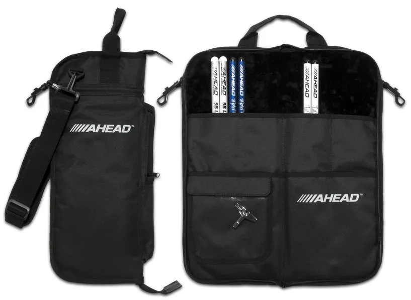 AHEAD DELUXE Stick Case (Black with Black Trim, Plush Velvet Interior)