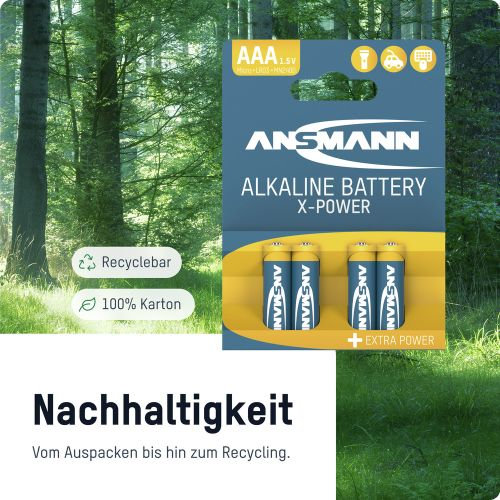 Ansmann LR03 X-Power, Алкални батерии тип AAA, 4бр.