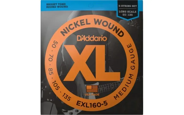 Daddario EXL160-5, Струни за 5 струнна бас китара 50-135