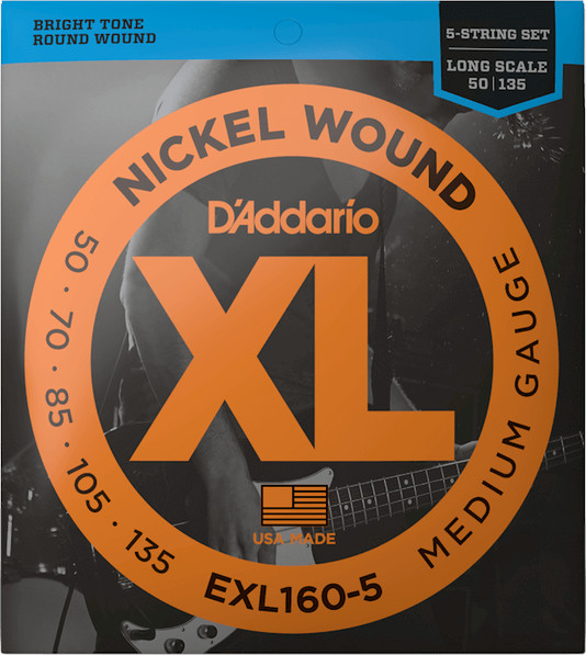 Daddario EXL160-5, Струни за 5 струнна бас китара 50-135
