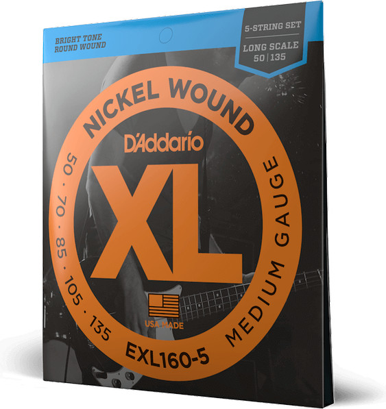 Daddario EXL160-5, Струни за 5 струнна бас китара 50-135