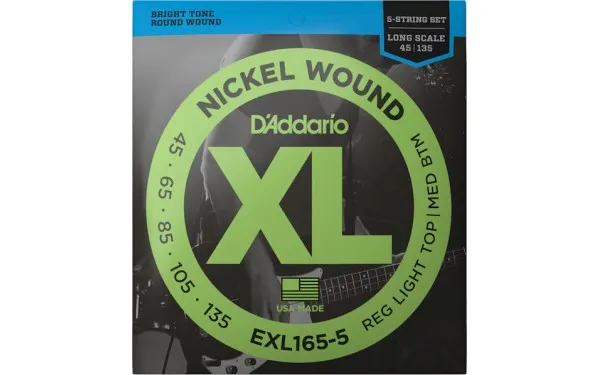 Daddario EXL165-5, Струни за 5 струнна бас китара 45-135