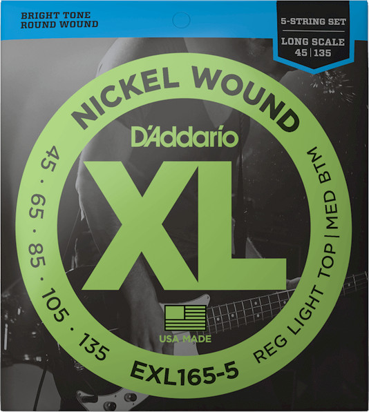 Daddario EXL165-5, Струни за 5 струнна бас китара 45-135
