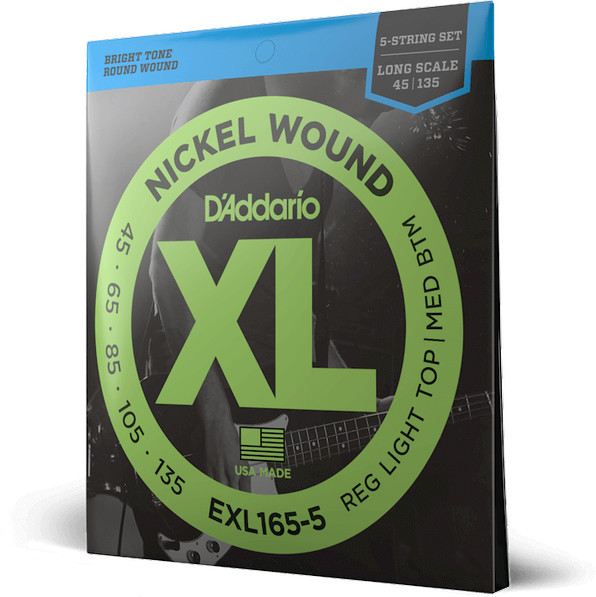Daddario EXL165-5, Струни за 5 струнна бас китара 45-135