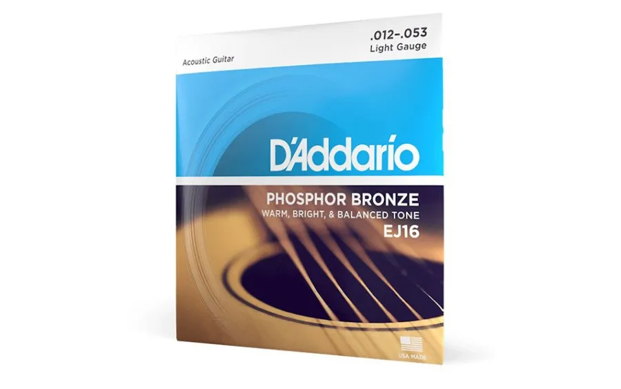 Daddario EJ16, Струни за акустична китара 12-53, Phosphor Bronze